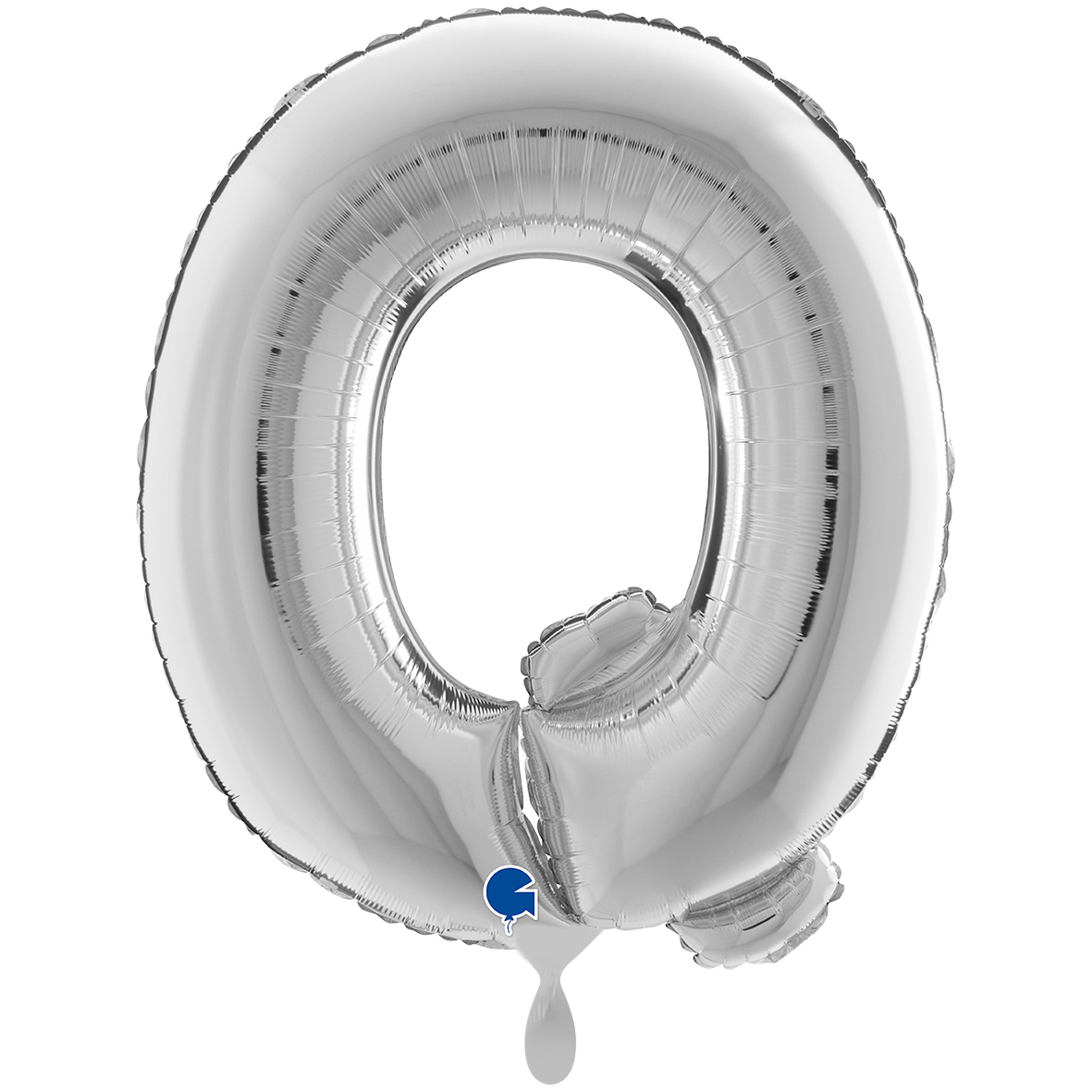 1 Ballon XXL - Letter Q - Zilver