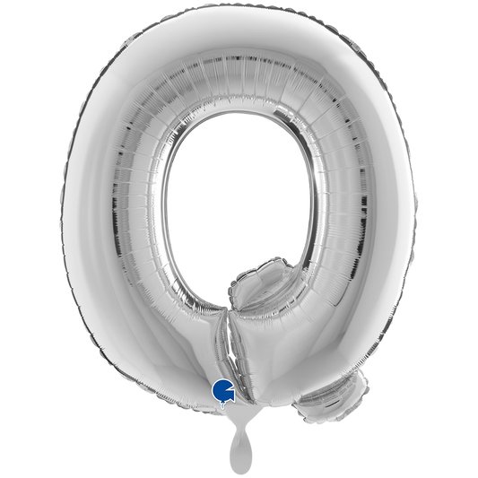 1 Ballon XXL - Letter Q - Zilver