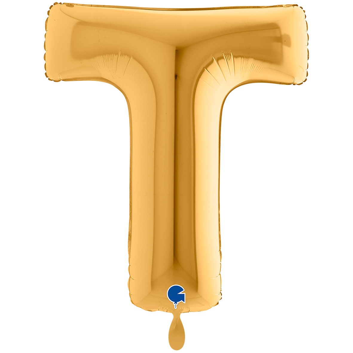 1 Ballon XXL - Letter T - Goud