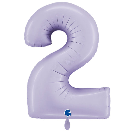 1 Ballon XXL - Chiffre 2 - Lilas satiné