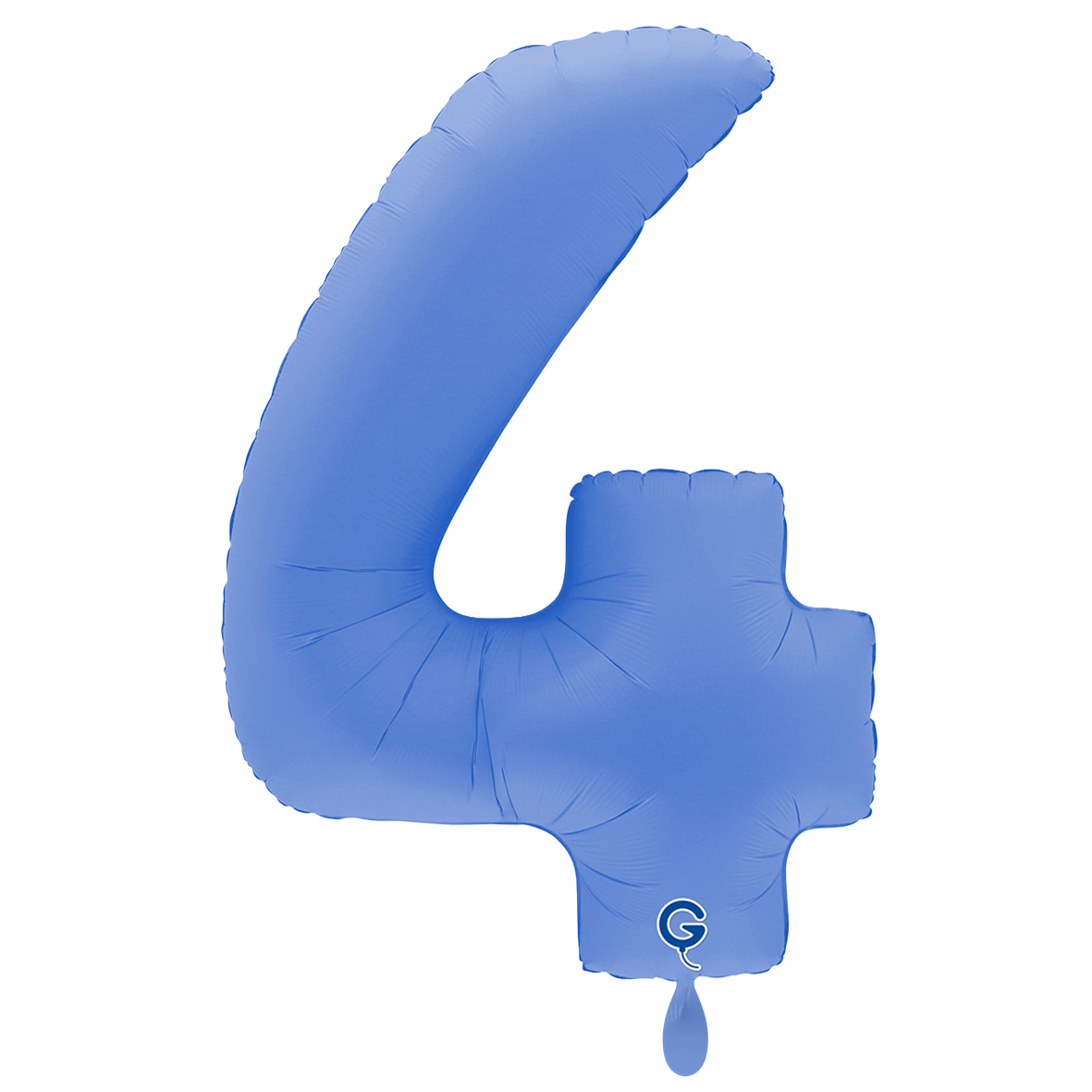 1 Ballon XXL - Chiffre 4 - Bleu Lotus mat