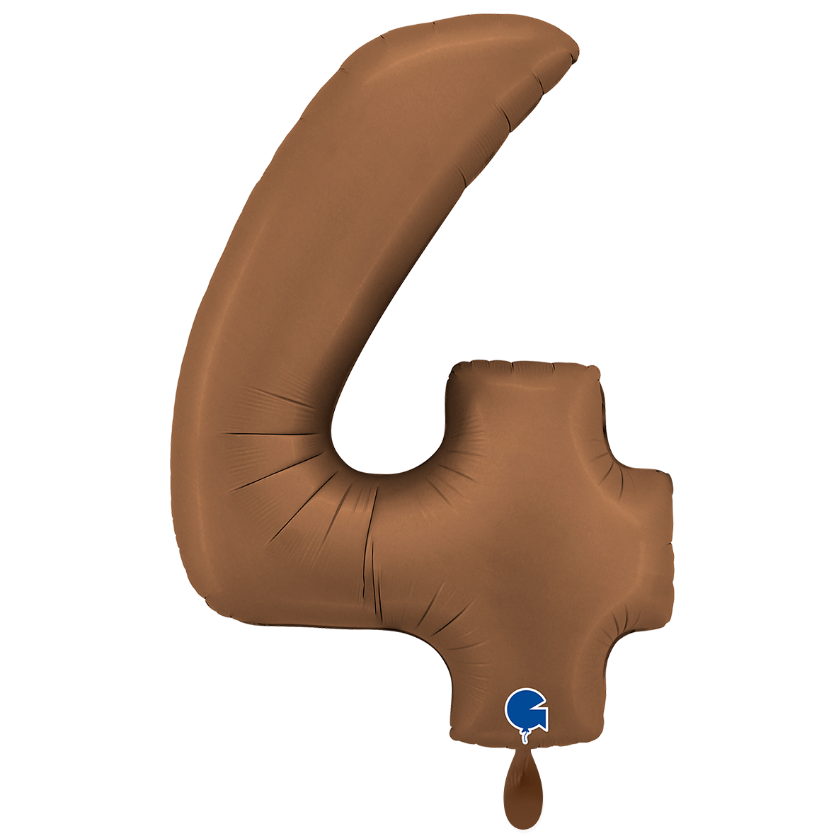 1 Ballon XXL - Chiffre 4 - Satin Chocolat