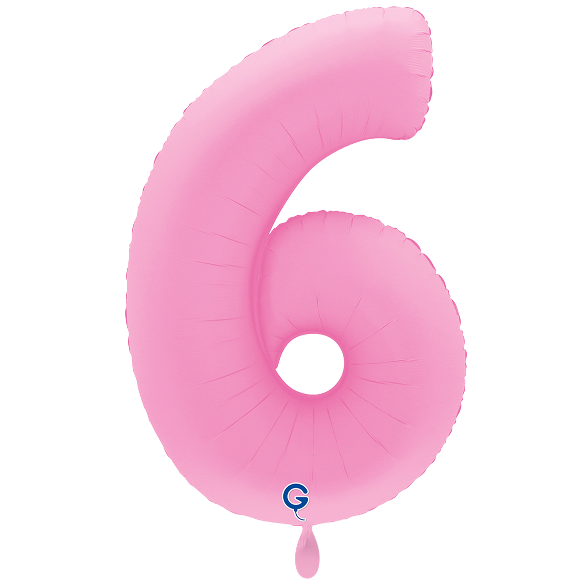 1 Ballon XXL – Chiffre 6 – Rose Sakura mat doux