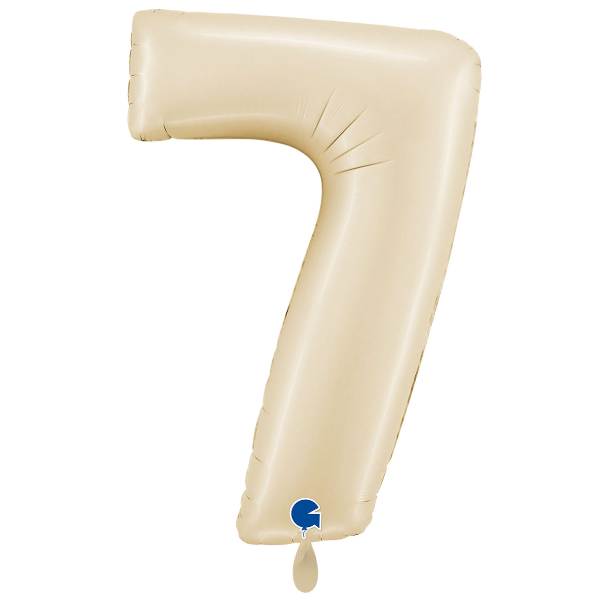 1 Ballon XXL - Chiffre 7 - Crème satin