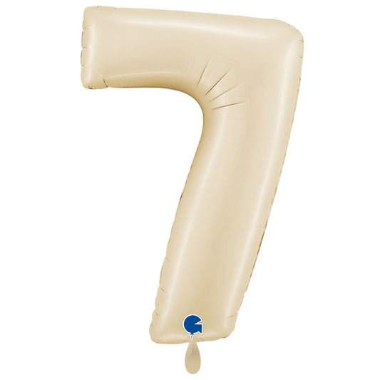 1 Ballon XXL - Chiffre 7 - Crème satin