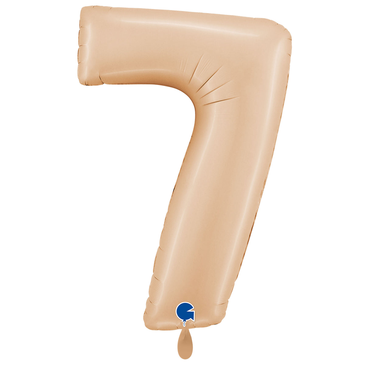 1 Ballon XXL - Chiffre 7 - Satin Nude