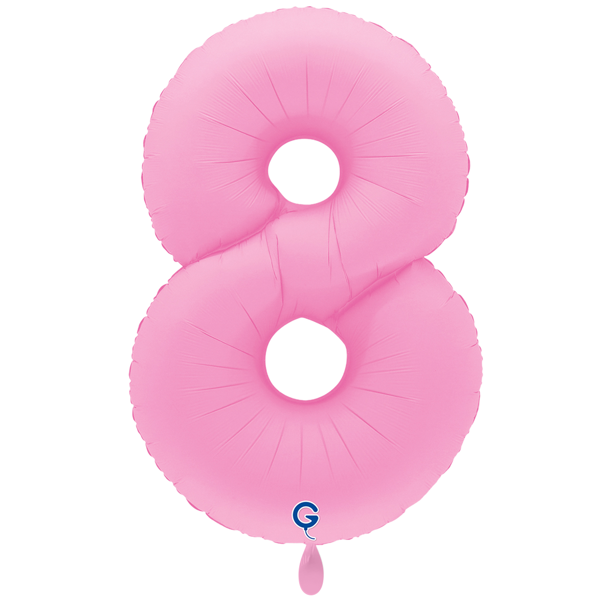 1 Ballon XXL - Chiffre 8 - Rose Sakura Mat Doux