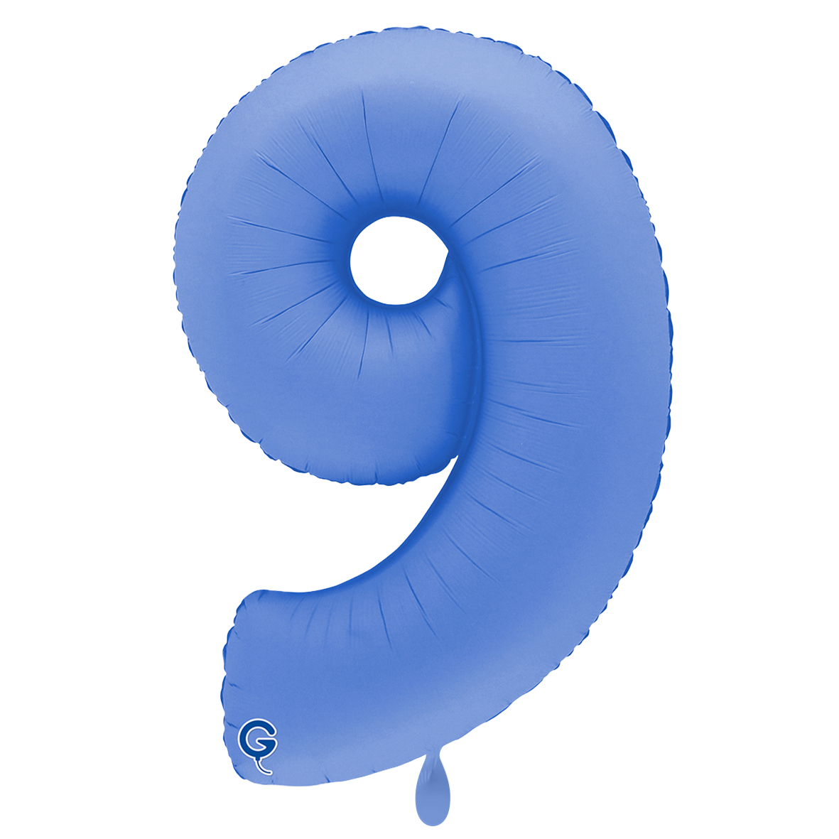 1 Ballon XXL - Chiffre 9 - Bleu Lotus Mat Doux