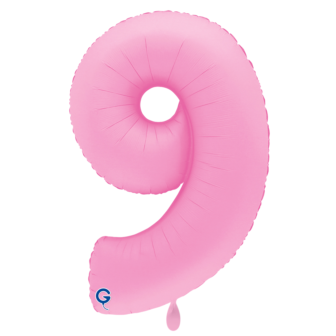 1 Ballon XXL - Chiffre 9 - Rose Sakura mat doux