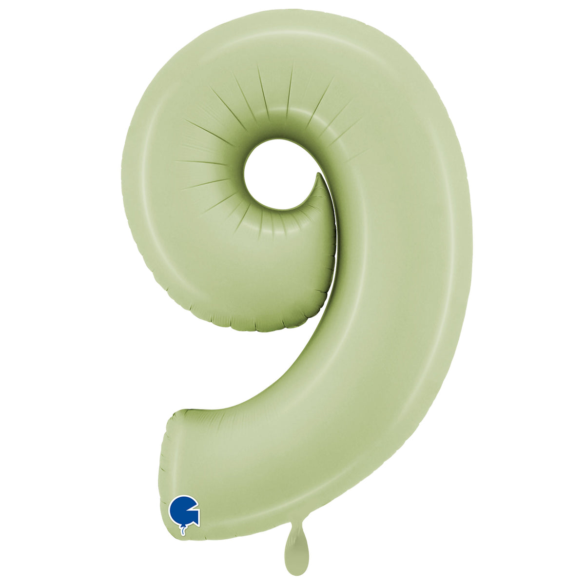 1 Ballon Géant - Chiffre 9 - Vert Olive Satin
