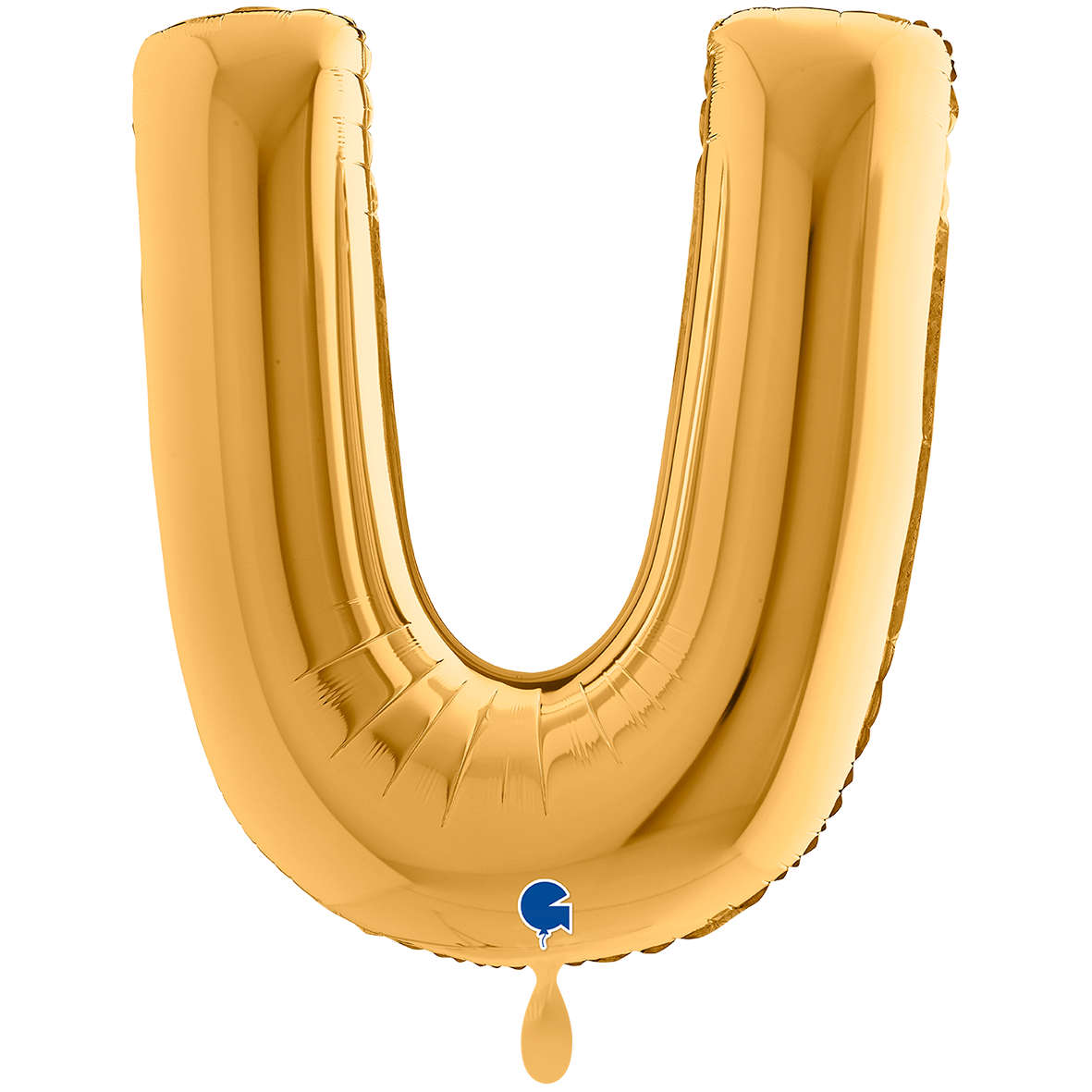 1 Ballon XXL - Letter U - Goud