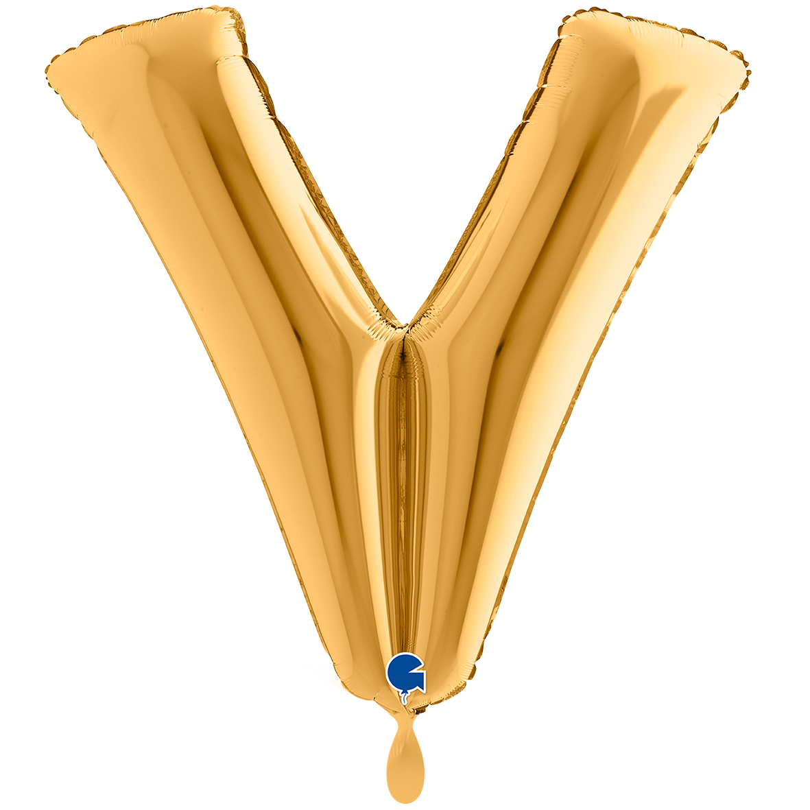 1 Ballon XXL - Letter V - Goud