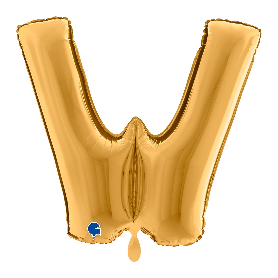 1 Ballon XXL – Letter W – Goud