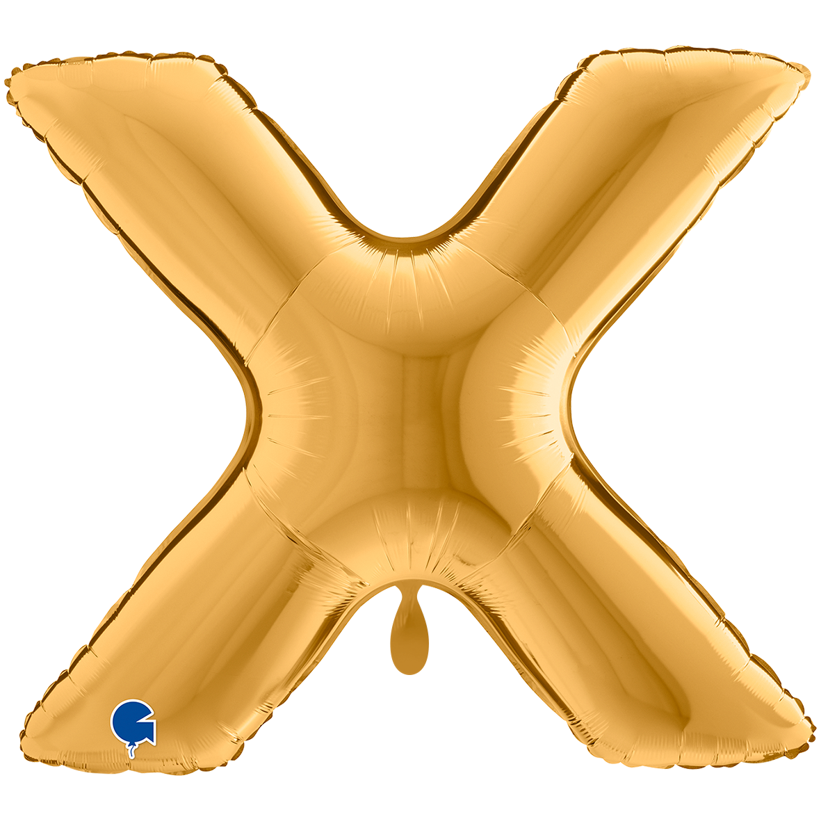 1 Ballon XXL - Letter X - Goud