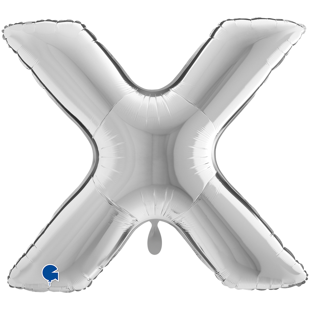 1 Ballon XXL - Letter X - Zilver