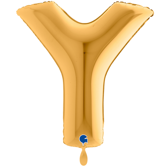 1 Ballon XXL - Letter Y - Goud