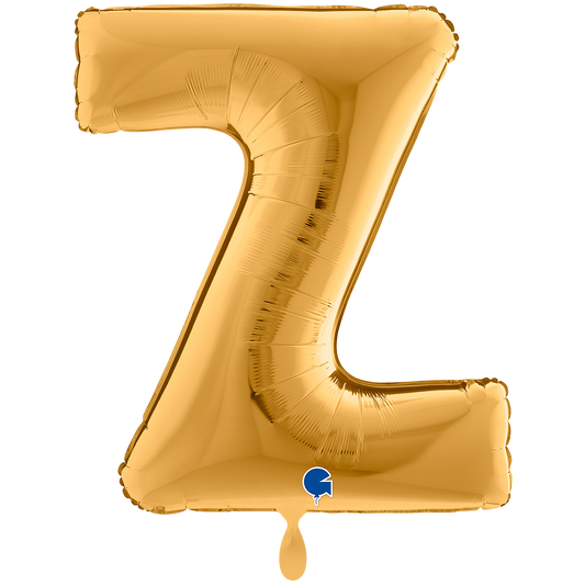1 Ballon XXL - Letter Z - Goud