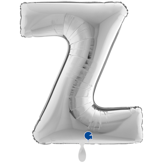 1 Ballon XXL - Letter Z - Zilver