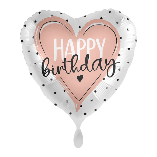 1 Ballon - Glanzend - Happy Birthday - ENG
