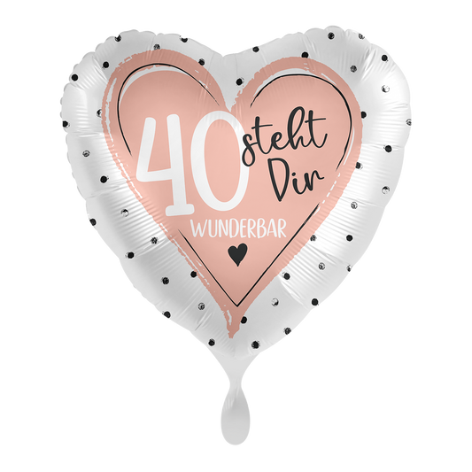 1 Ballon - Glanzend - 40 staat je prachtig - NL