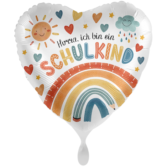 1 Ballon XXL - School - Schoolkind Regenboog