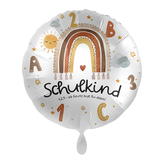 1 Ballon - School - Schulkind Boho Regenboog - NL
