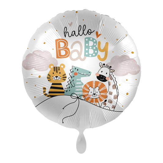 1 Ballon - Baby Neutraal - Dierenvriendjes - NL
