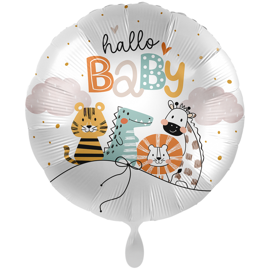 1 Ballon XXL - Baby Neutraal - Dierenvrienden