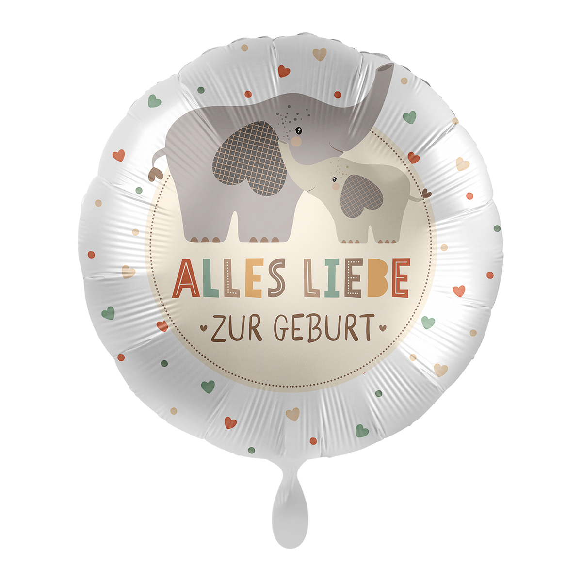 1 Ballon - Baby Neutraal - Olifantenfamilie - NL