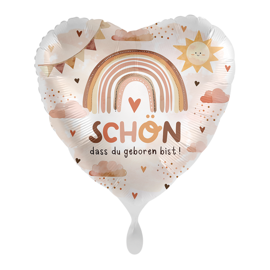 1 Ballon - Baby Neutraal - Geboorte Regenboog - NL