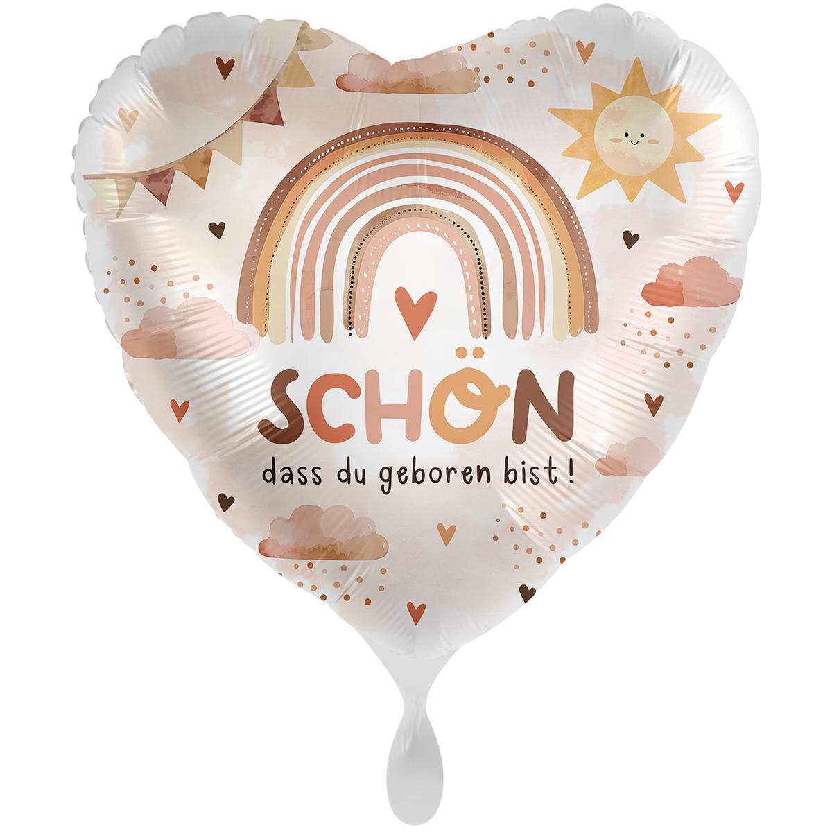 1 Ballon XXL - Baby Neutraal - Geboorte Regenboog - NLD