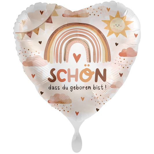 1 Ballon XXL - Baby Neutraal - Geboorte Regenboog - NLD
