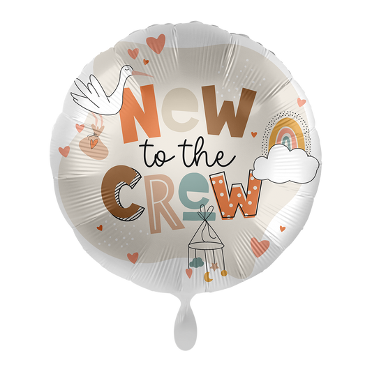 1 Ballon - Baby neutraal - New to the Crew - ENG