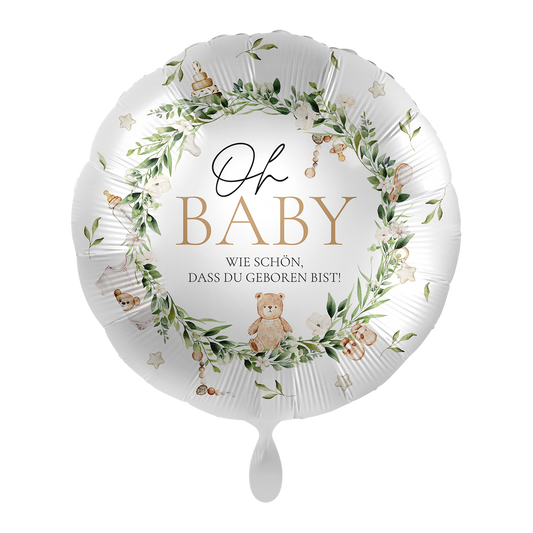 1 Ballon - Baby Neutraal - Baby Teddy - NL