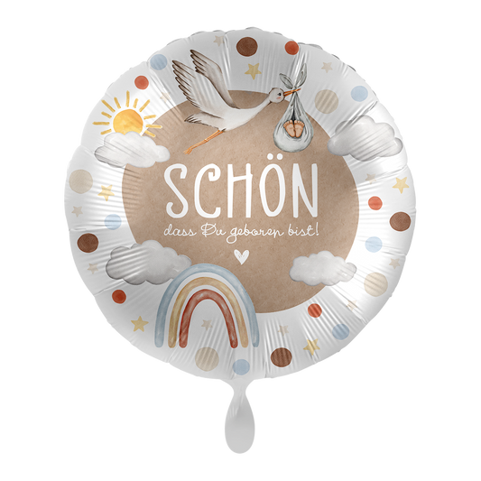 1 Ballon - Baby Neutraal - Ooievaar - NL