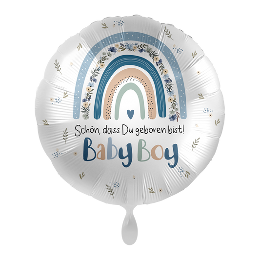 1 Ballon - Baby Boy - Regenboog Jongen - NL