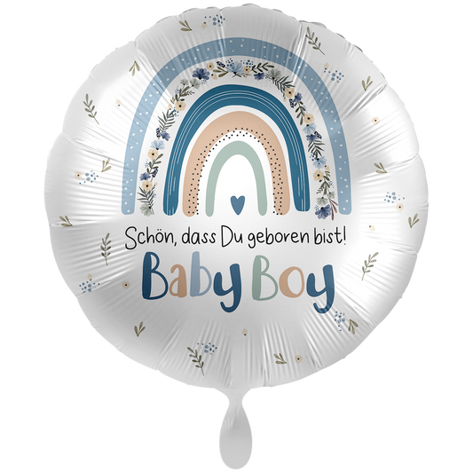 1 Ballon XXL - Baby Boy - Regenboog Jongen - NL
