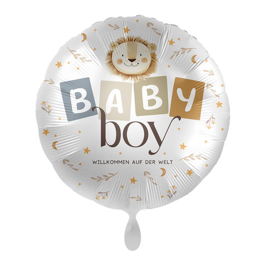 1 Ballon - Baby Boy - Welkom Baby Leeuw - NL