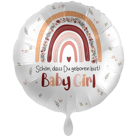 1 Ballon XXL - Baby Girl - Regenboog Meisje - GER