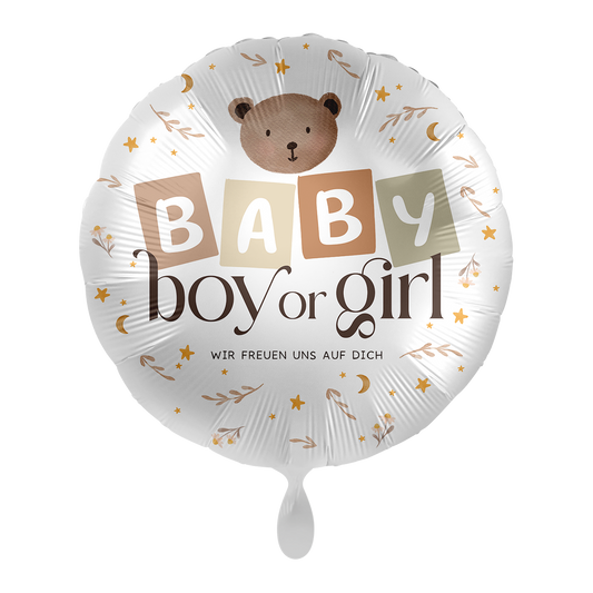 1 ballon - gender reveal - teddy - NL