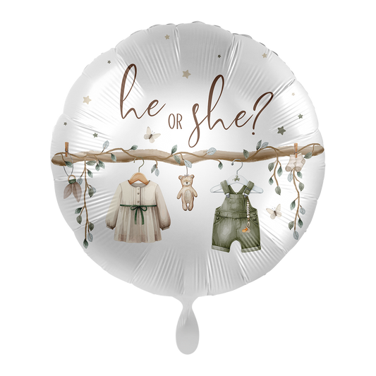 1 Ballon - Gender Reveal - Jongen of meisje - ENG