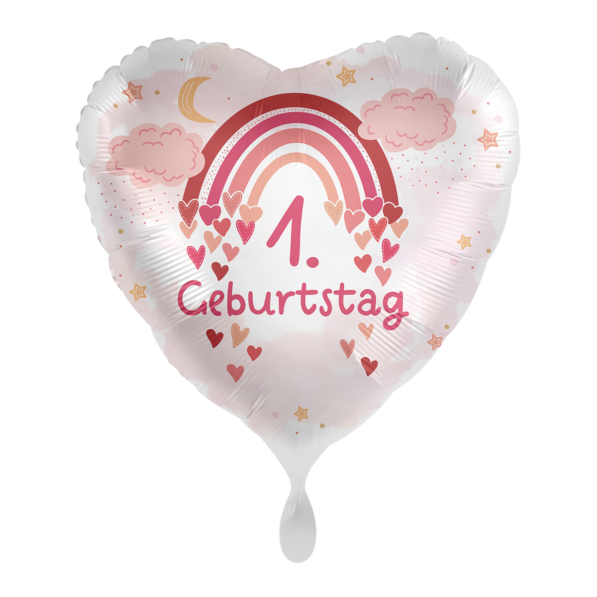 1 Ballon - Anniversaire enfant fille - Cœur & Arc-en-ciel - ALL