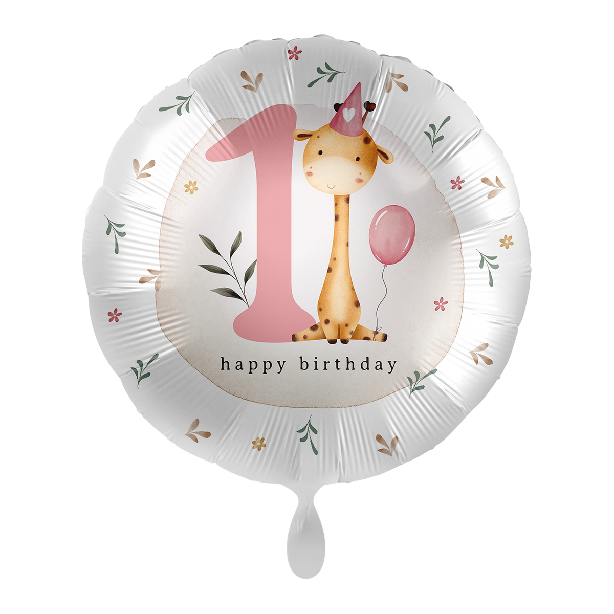 1 Ballon - Verjaardagsfeestje meisje - Nummer 1 Giraffe - ENG