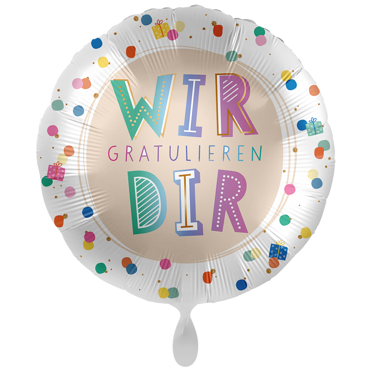 1 Ballon géant - Anniversaire à pois - FR
