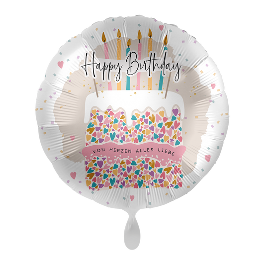 1 Ballon - Joyeux anniversaire Gâteau coloré - GER