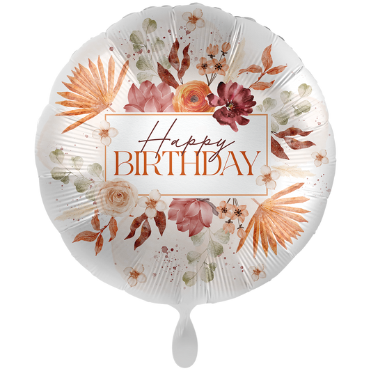 1 Ballon XXL - Happy Birthday Flowers - NL