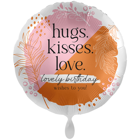 1 Ballon XXL - Hugs and Kisses to your Birthday - ENG