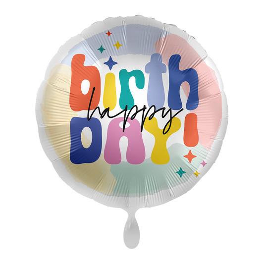 1 ballon - joyeux et coloré anniversaire - FRA