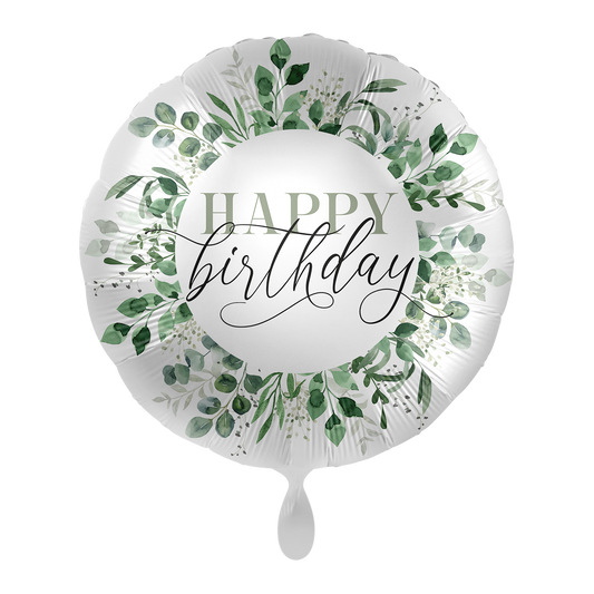 1 Ballon - Feuilles Naturelles Vertes pour ton Anniversaire - FRA