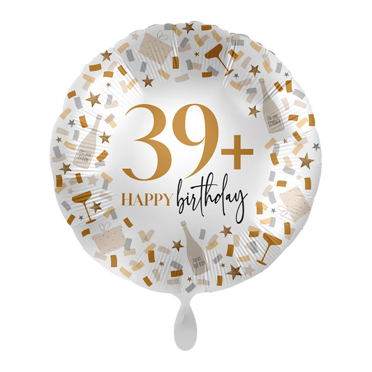 1 Ballon - Hallo aan nog een verjaardag 39+ - NL